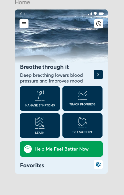 Redesigned home screen — alternate styling