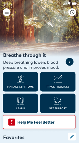 Redesigned home screen — sky variant